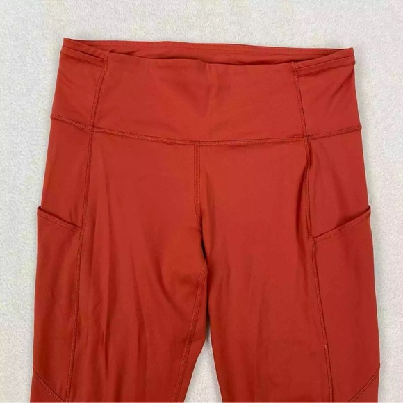 Lululemon Fast and Free Crop II 19" Nulux Cayenne Leggings Women’s Size 10 - Picture 4 of 10